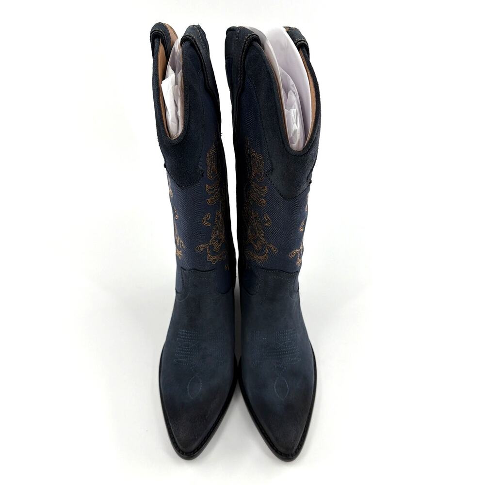 Sam Edelman Atlantic Suede Leather Rue Western Boots Size 9M - Picture 7 of 14